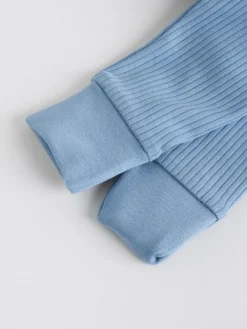 Next Blue 3 pack Baby Two Way Zip Footless Cotton Sleepsuits (0mths-3yrs)^BOY Nightwear|Nightwear