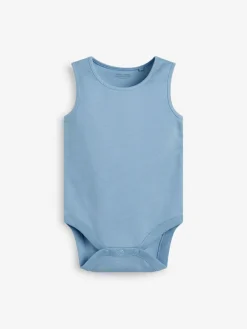Next Blue 7 Pack Baby Vest Bodysuits^BOY Bodysuits & Vests|Vests