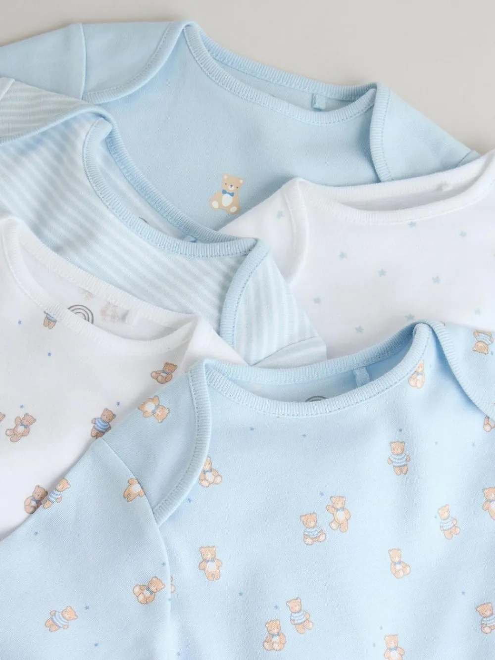 Sale Next Blue 5 Pack Long Sleeved Baby Bear Bodysuit