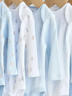 Sale Next Blue 5 Pack Long Sleeved Baby Bear Bodysuit