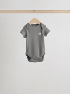 Hot Next Blue 5 Pack Short Sleeve Baby Bodysuits