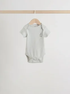 Hot Next Blue 5 Pack Short Sleeve Baby Bodysuits