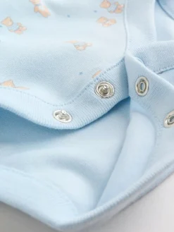 Next Blue 5 Pack Short Sleeve Baby Bear Bodysuit^BOY Bodysuits & Vests|Vests