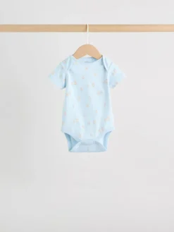 Next Blue 5 Pack Short Sleeve Baby Bear Bodysuit^BOY Bodysuits & Vests|Vests