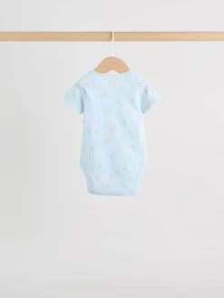 Next Blue 5 Pack Short Sleeve Baby Bear Bodysuit^BOY Bodysuits & Vests|Vests