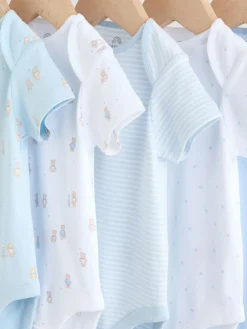 Next Blue 5 Pack Short Sleeve Baby Bear Bodysuit^BOY Bodysuits & Vests|Vests