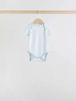 Next Blue 7 Pack Short Sleeve Baby Bear Bodysuit^BOY Bodysuits & Vests|Vests