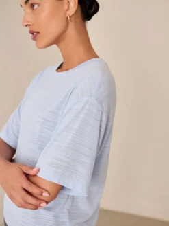 Best Next Active Crew Neck Lightweight Boxy Short Sleeve T-Shirt Blue