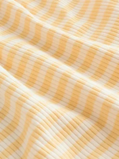 Next Blue and Lemon Printed Button T Shirt Jersey 3 Pack Baby Rompers^ Rompers & Overalls