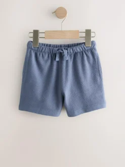 New Next Textured Shorts 3 Pack (3mths-7yrs) Blue And Striped