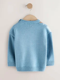 Next Knitted Crew Neck Cotton Jumper (3mths-7yrs)^BOY Cosy Club|Knitwear