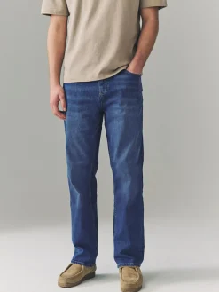 Best Next Blue Authentic Single Straight Fit Classic Stretch Jeans