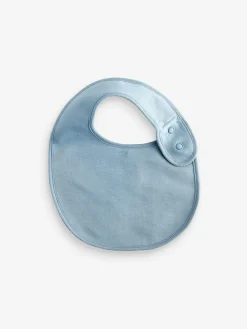 Outlet Next Blue Baby 100% Cotton Bibs 5 Pack