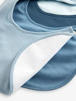 Outlet Next Blue Baby 100% Cotton Bibs 5 Pack