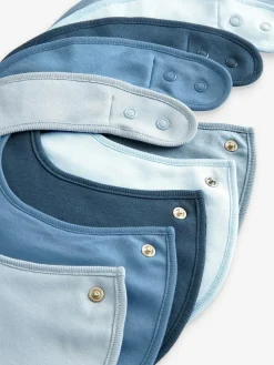 Outlet Next Blue Baby 100% Cotton Bibs 5 Pack