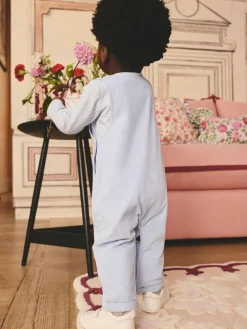 Online Next Blue Baby Corduroy 100% Cotton Dungaree and Bodysuit Set