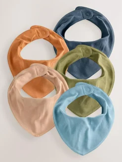 Next Blue Baby Dribble Bibs 5 Pack^ Bibs|Newborn Accessories