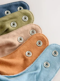 Next Blue Baby Dribble Bibs 5 Pack^ Bibs|Newborn Accessories