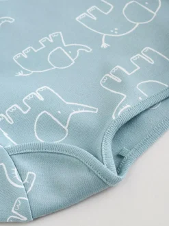 Discount Next Blue Baby Elephant Long Sleeved Bodysuits 5 Pack