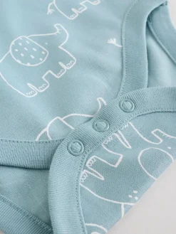 Discount Next Blue Baby Elephant Long Sleeved Bodysuits 5 Pack