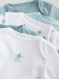 Discount Next Blue Baby Elephant Long Sleeved Bodysuits 5 Pack