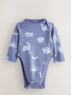 Best Next Blue Baby Hip Dysplasia Long Sleeve Bodysuits 3 Pack