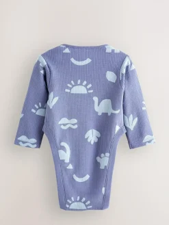 Best Next Blue Baby Hip Dysplasia Long Sleeve Bodysuits 3 Pack