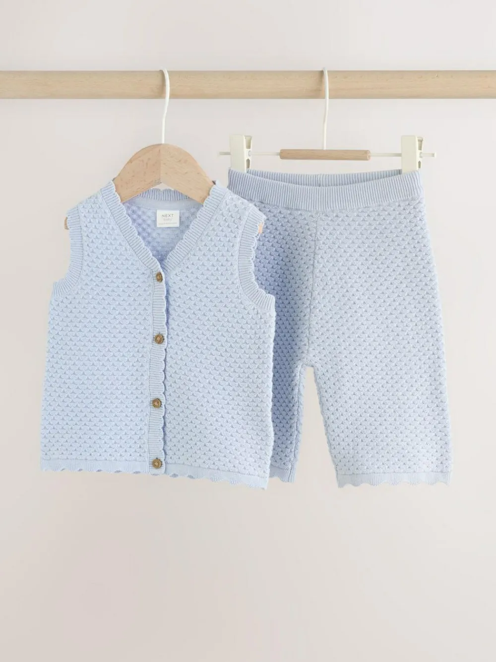 Next Blue Baby Knitted Top and Leggings Set 2 Piece (0mths-2yrs)^ Sets & Coords|Knitwear