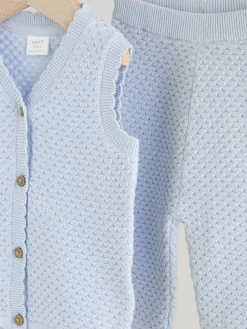 Next Blue Baby Knitted Top and Leggings Set 2 Piece (0mths-2yrs)^ Sets & Coords|Knitwear