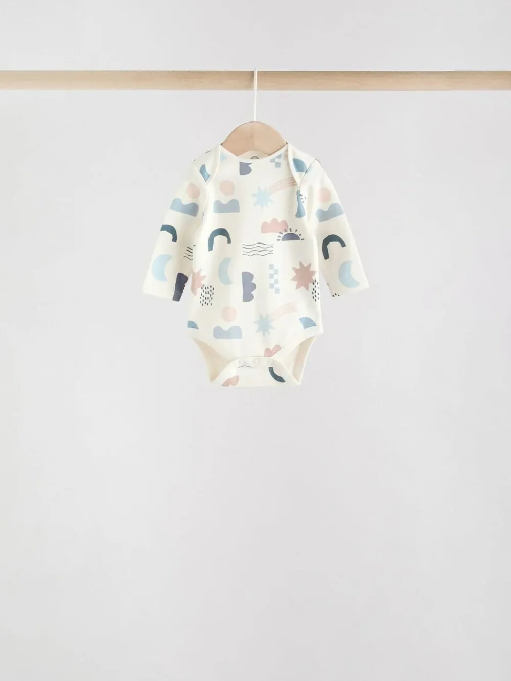 Next Blue Baby Long Sleeve Bodysuits 5 Pack^BOY Bodysuits & Vests|Vests