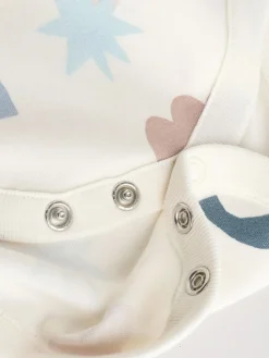 Next Blue Baby Long Sleeve Bodysuits 5 Pack^BOY Bodysuits & Vests|Vests