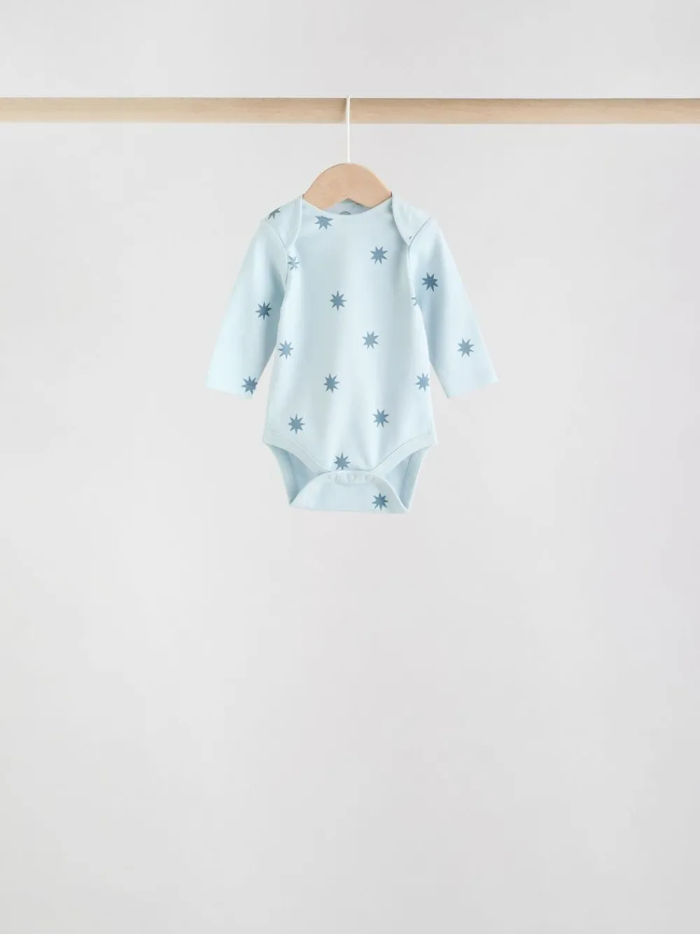 Next Blue Baby Long Sleeve Bodysuits 5 Pack^BOY Bodysuits & Vests|Vests