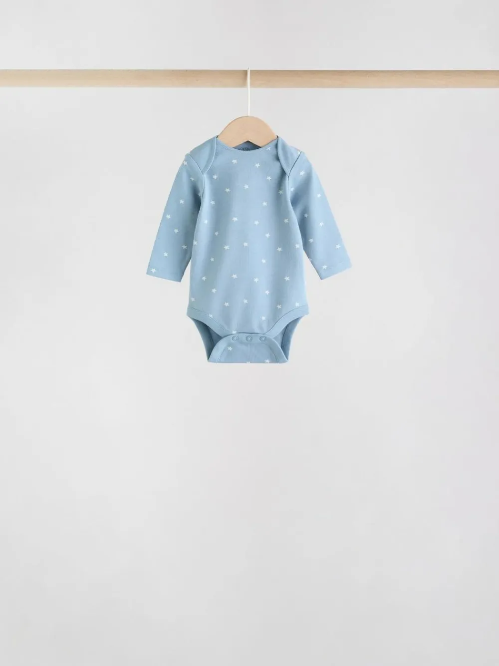 Next Blue Baby Long Sleeve Bodysuits 5 Pack^BOY Bodysuits & Vests|Vests