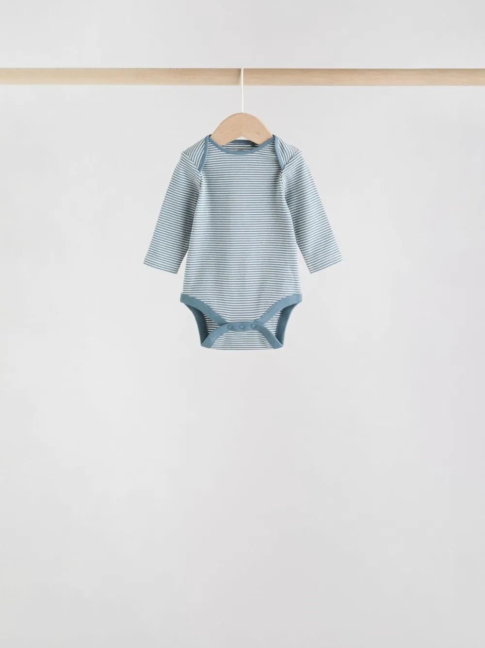 Next Blue Baby Long Sleeve Bodysuits 5 Pack^BOY Bodysuits & Vests|Vests