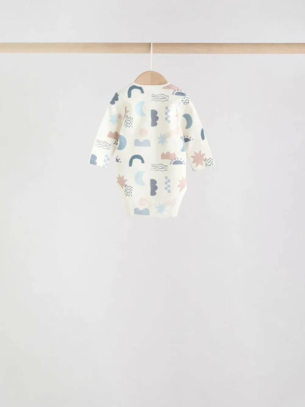 Next Blue Baby Long Sleeve Bodysuits 5 Pack^BOY Bodysuits & Vests|Vests