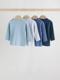 Next Baby Long Sleeve T-Shirts 4 Pack (0mths-2yrs) Blue