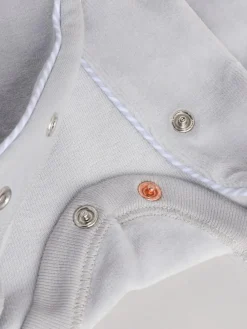 Next Blue Baby Teddy Bear Textured Sleepsuit (0mths-3yrs)