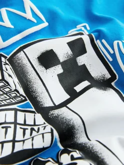 New Next Blue Back Print Single Minecraft T-Shirt (3-16yrs)