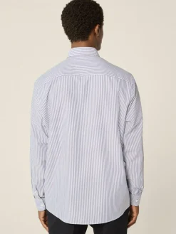 Next Regular Fit Easy Iron Button Down Oxford Shirt Blue Bengal
