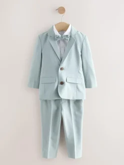 Next Blue Blazer Shirt Trousers and Bow Tie Set (3mths-9yrs)^BOY Sets & Outfits|Sweatshirts & Hoodies