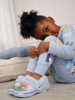 Next Blue Bluey Cosy Lined Slipper Clogs^BOY Nightwear