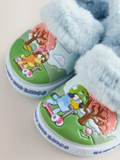 Next Blue Bluey Cosy Lined Slipper Clogs^BOY Nightwear