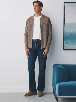 Next Blue Bootcut Signature Belted Jeans^ Jeans|Jeans