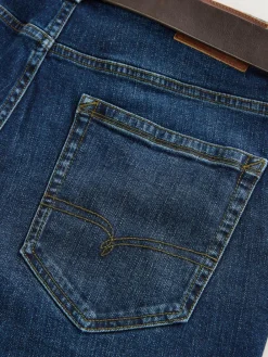 Next Blue Bootcut Signature Belted Jeans^ Jeans|Jeans