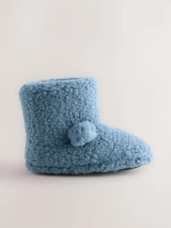 Next Blue Borg Cosy Bear Slipper Boots^BOY Nightwear