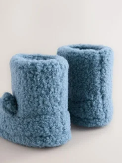 Next Blue Borg Cosy Bear Slipper Boots^BOY Nightwear