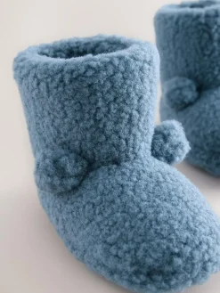 Next Blue Borg Cosy Bear Slipper Boots^BOY Nightwear