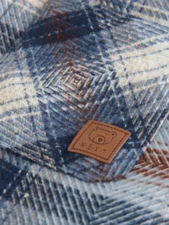 Sale Next Borg Lined Check Shacket (3mths-7yrs) Blue