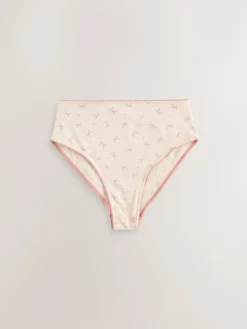 Discount Next Blue Bows High Waist High Leg Cotton Rich Knickers 7 Pack