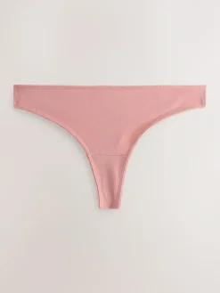 Hot Next Thong Cotton Rich Knickers 7 Pack Blue Bows